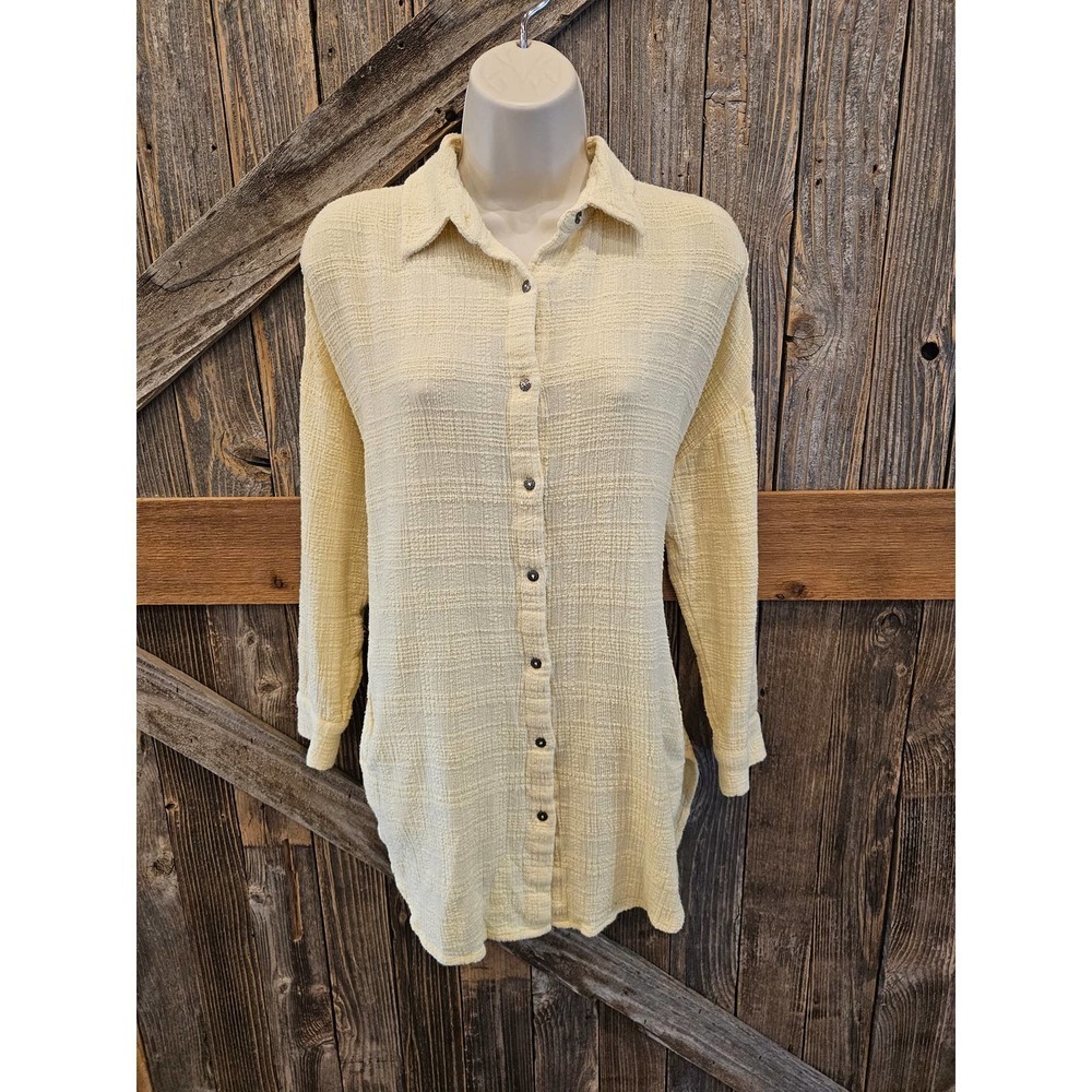 Soft Surroundings Yellow Montserrat Gauze Tunic XS